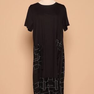 PO - Everly Squares Dress in Black - Image 1