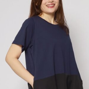 Ivon Colourblock Dress in Blue - Image 7