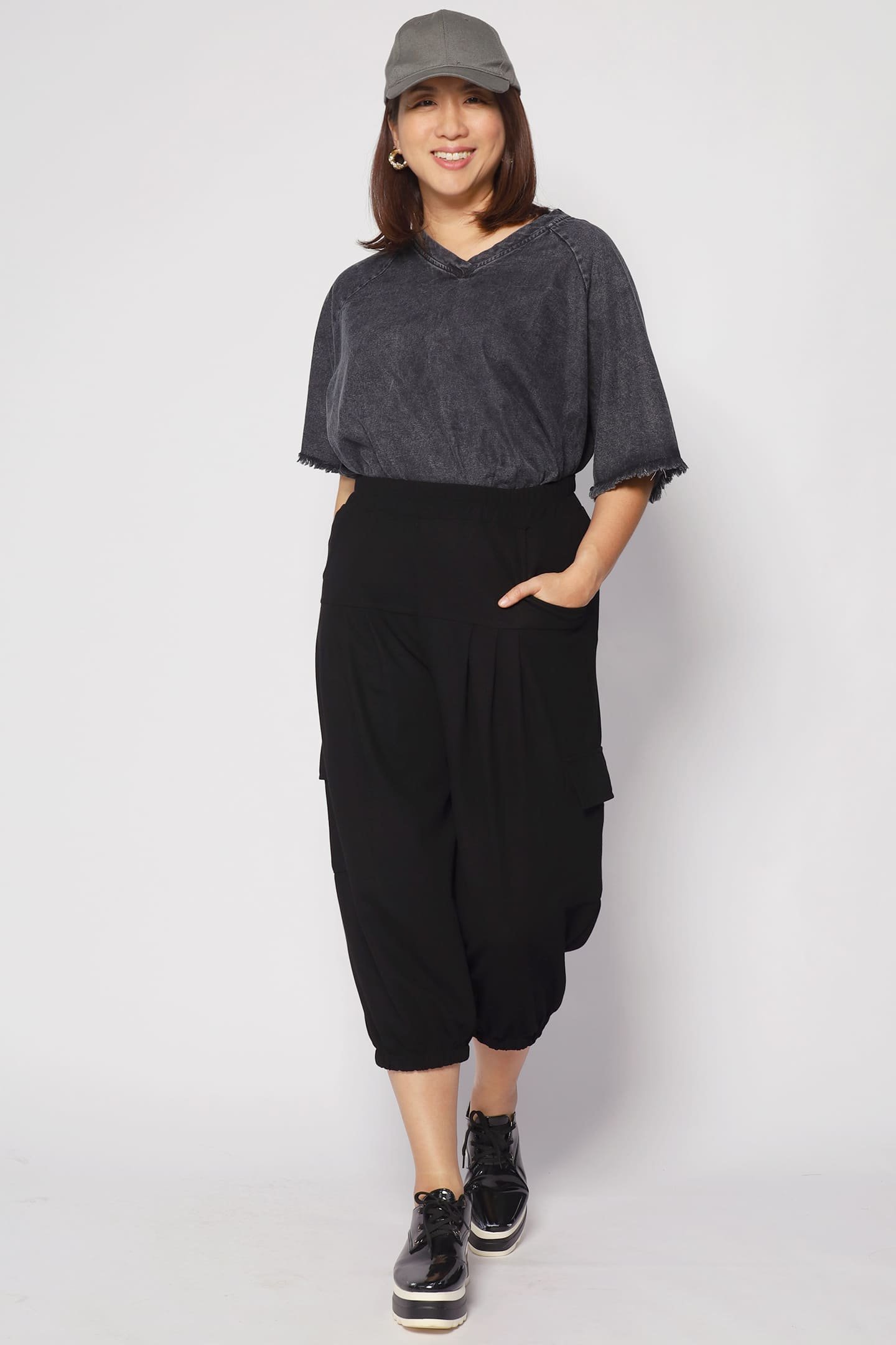 Johan Fringe Top in Black Denim - Image 8