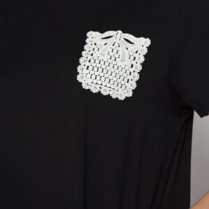 Backorders Louisa Crochet Pocket Dress in Black - Image 8