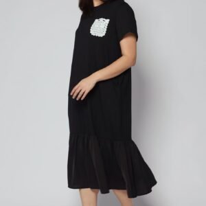 Backorders Louisa Crochet Pocket Dress in Black - Image 6