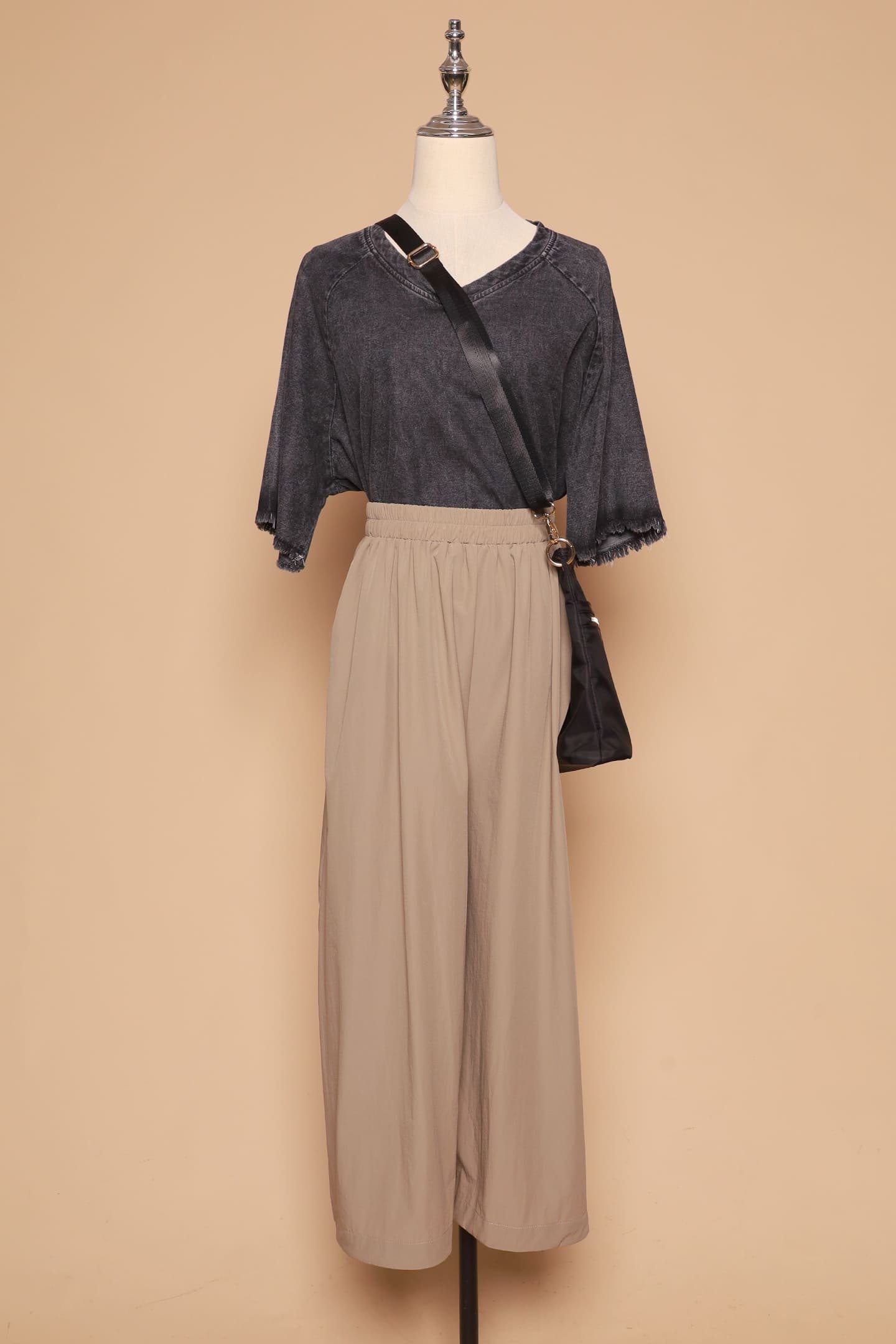 PO - Nellie Culottes in Khaki - Image 1
