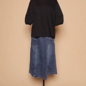 PO - Yuan Embossed Sleeves Top in Black - Image 8