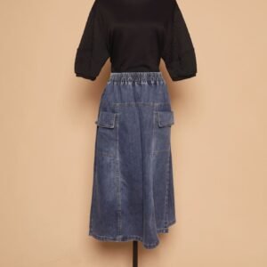 PO - Yuan Embossed Sleeves Top in Black - Image 9