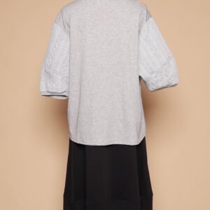 PO - Yuan Embossed Sleeves Top in Grey - Image 6