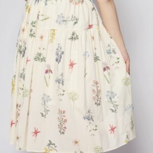 Zann Floral Skirt in Cream - Image 7