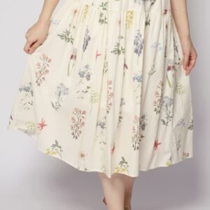 Zann Floral Skirt in Cream - Image 2