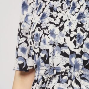 Astha Dress in Blue Floral - Image 6