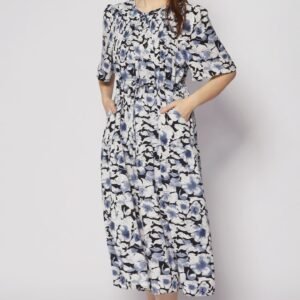 Astha Dress in Blue Floral - Image 1