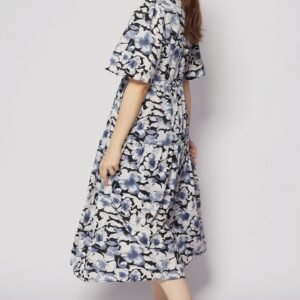 Astha Dress in Blue Floral - Image 4