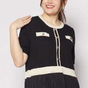 Audrey Knit Dress in Black - Image 4