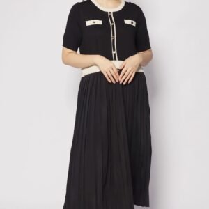Audrey Knit Dress in Black - Image 1