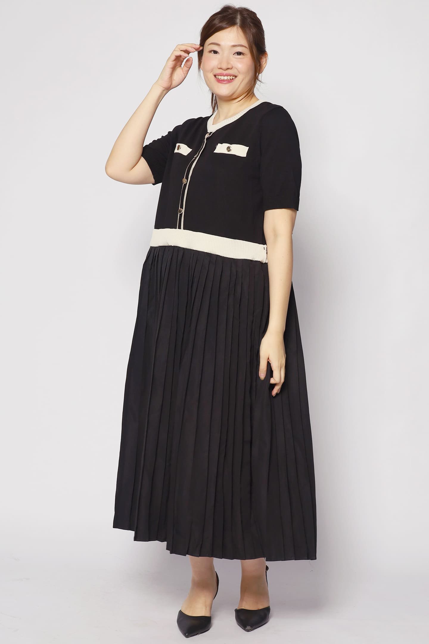 Audrey Knit Dress in Black - Image 6
