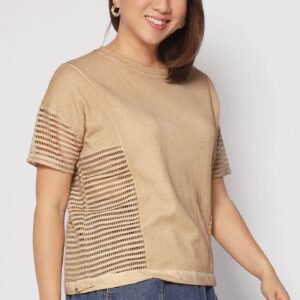 Briggs Netted Top in Brown - Image 9