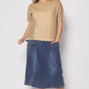 Briggs Netted Top in Brown - Image 5