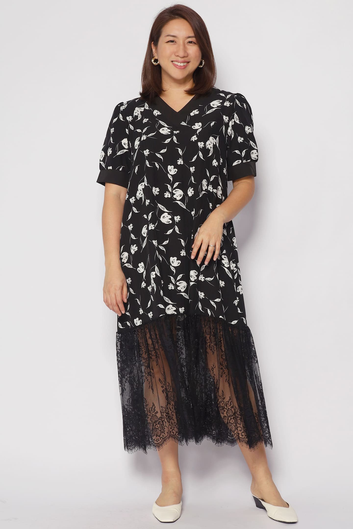 Calandra Floral Lace Dress - Image 1