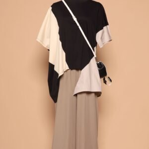 PO - Chun Colourblock Asymmetrical Top - Image 1