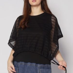 Dom Netted Top in Black - Image 3