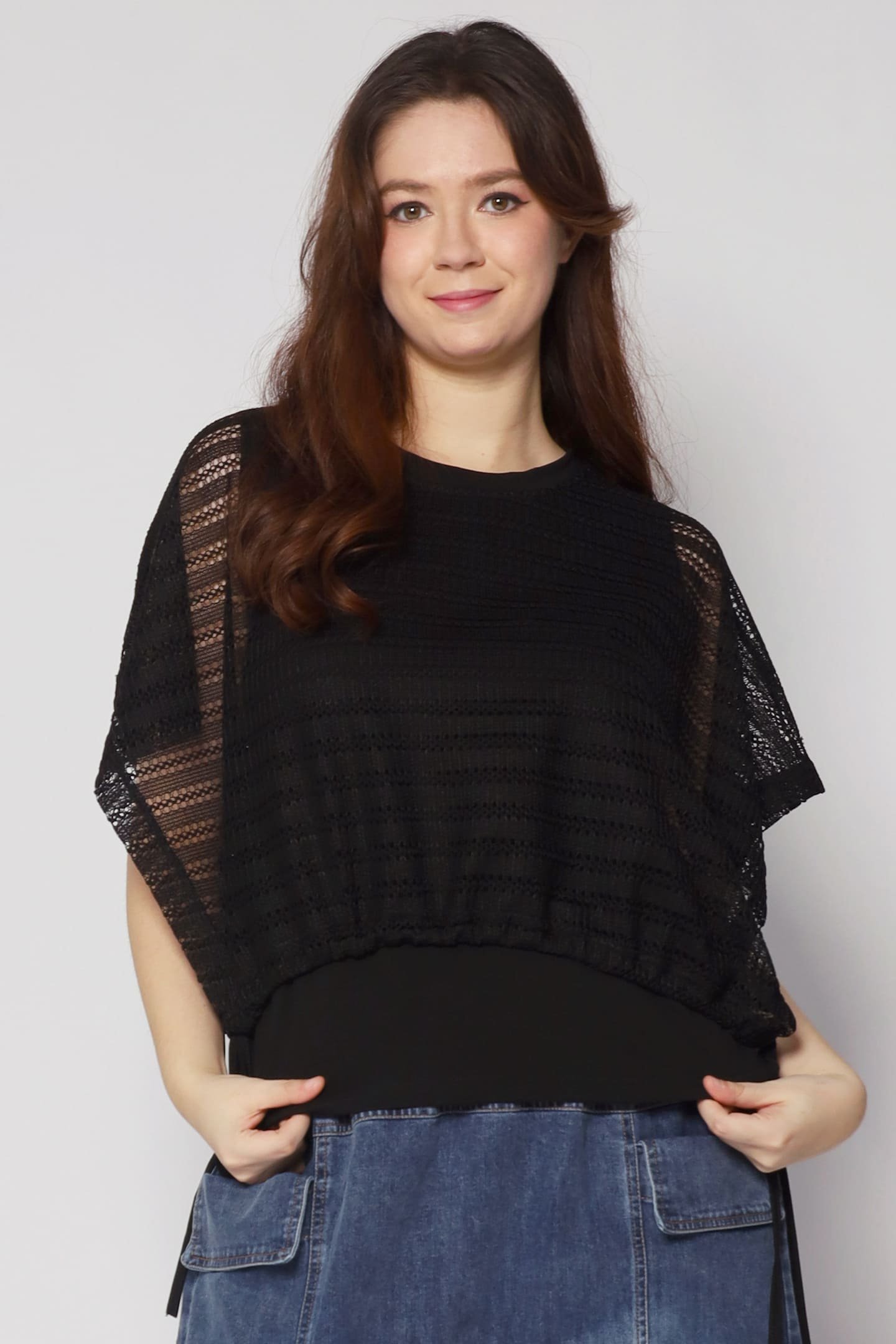 Dom Netted Top in Black - Image 2