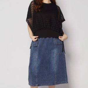Dom Netted Top in Black - Image 4