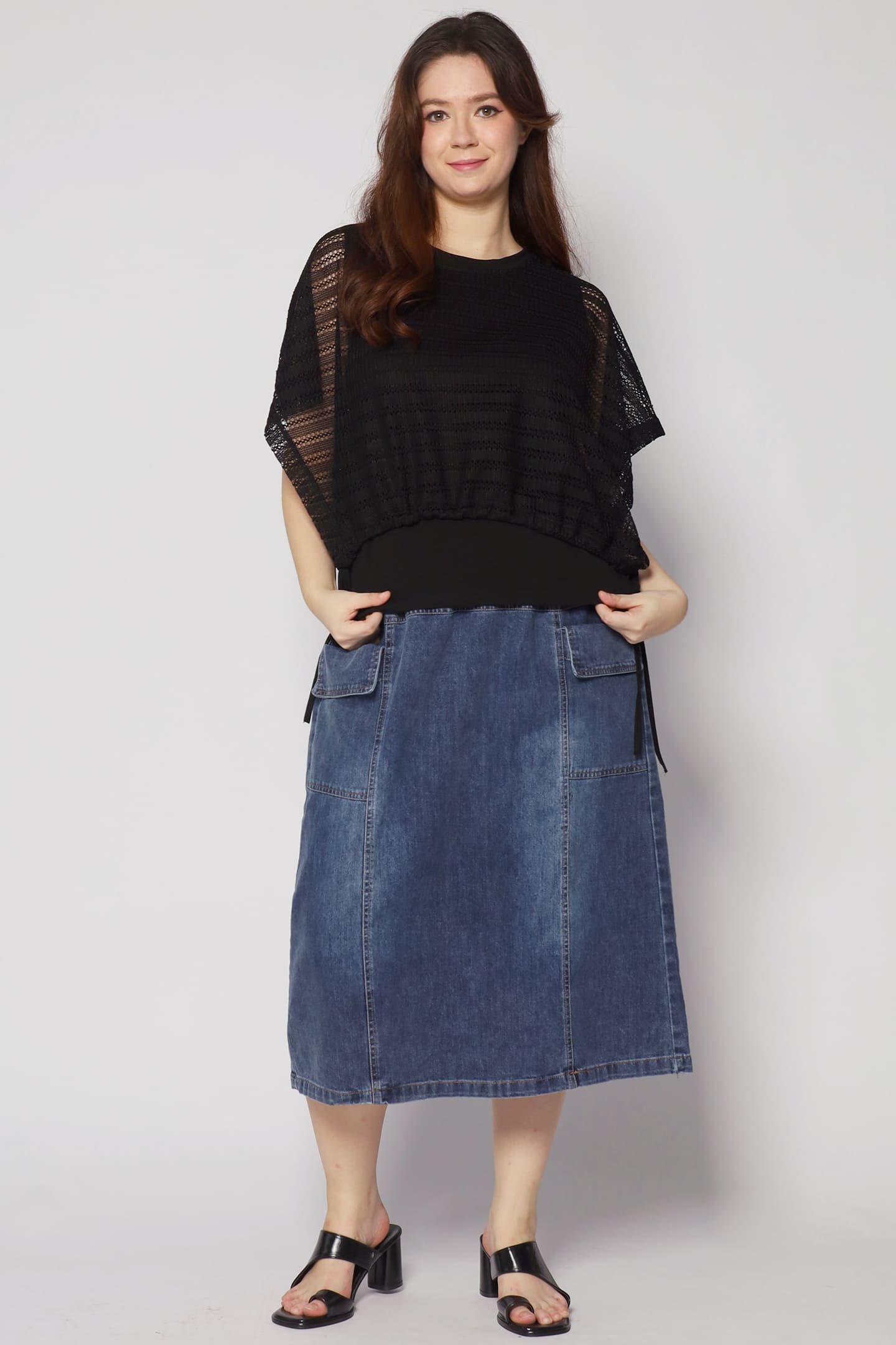 Dom Netted Top in Black - Image 4