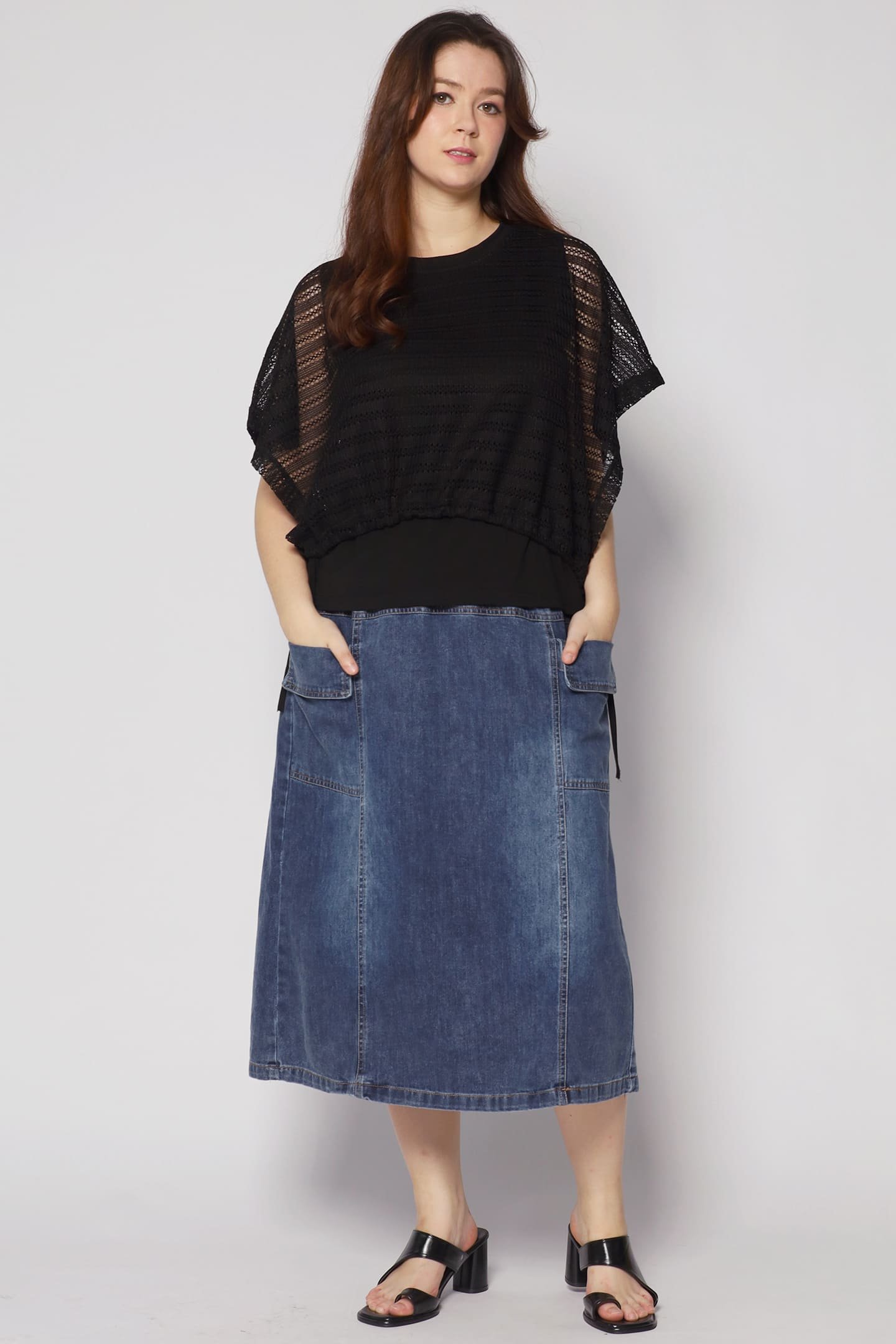 Dom Netted Top in Black - Image 1