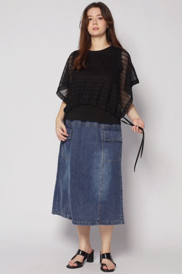 Dom Netted Top in Black - Image 5