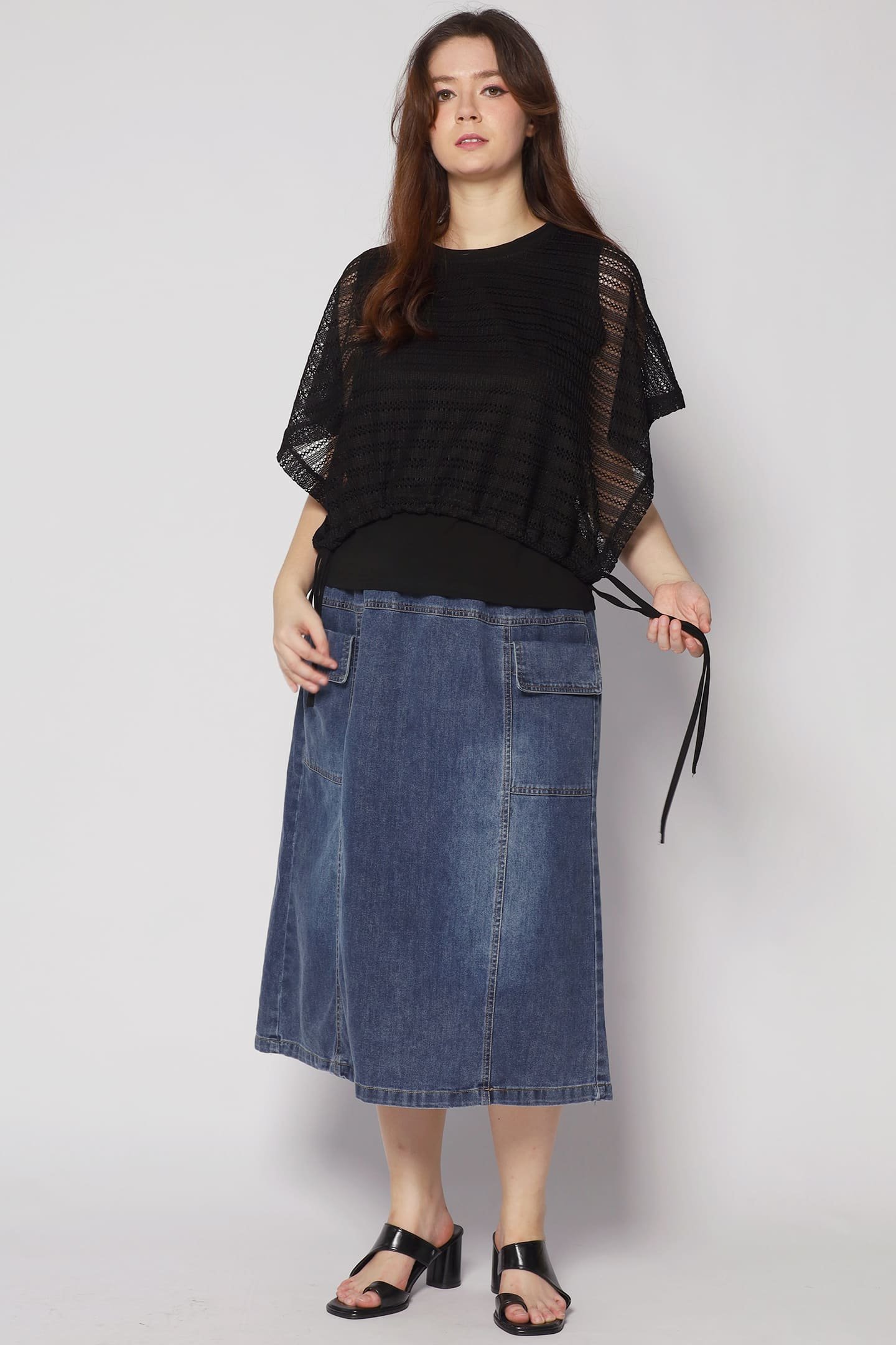 Dom Netted Top in Black - Image 5