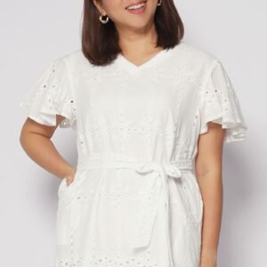 Ellie Eyelet Crochet Dress - Image 2