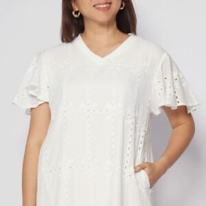 Ellie Eyelet Crochet Dress - Image 11
