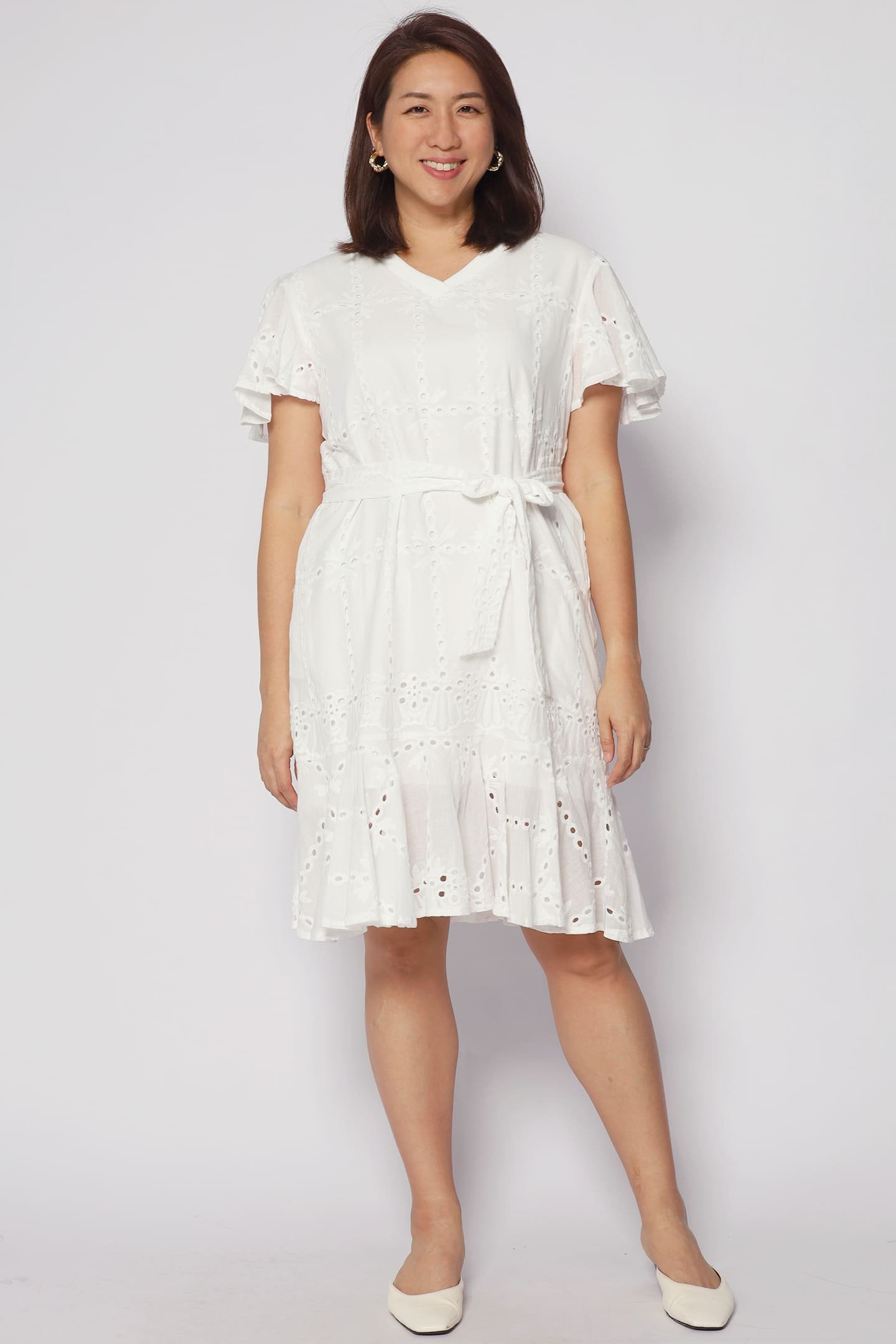 Ellie Eyelet Crochet Dress - Image 1