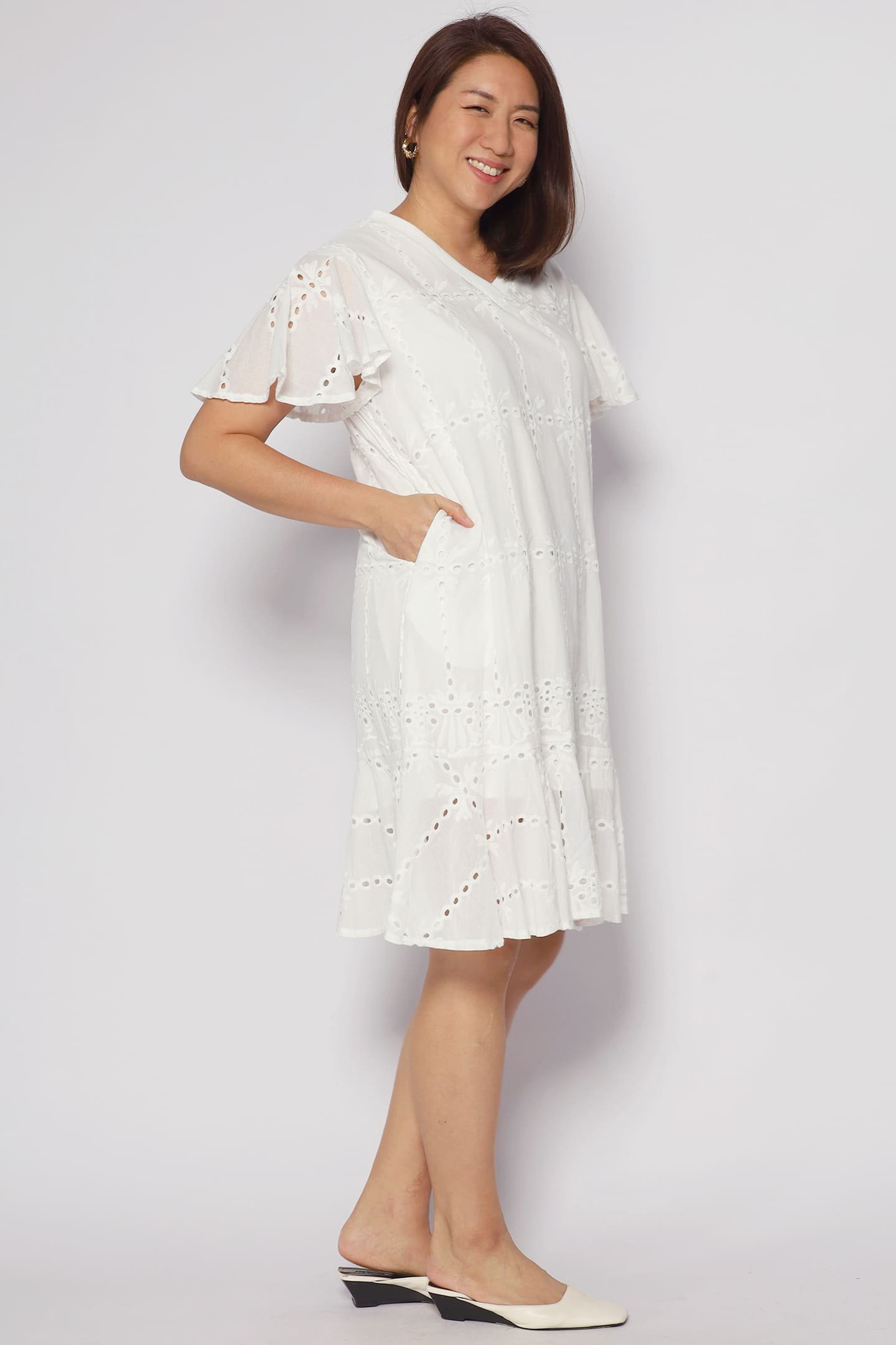 Ellie Eyelet Crochet Dress - Image 9