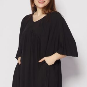 Emerson Flare Dress in Black - Image 2