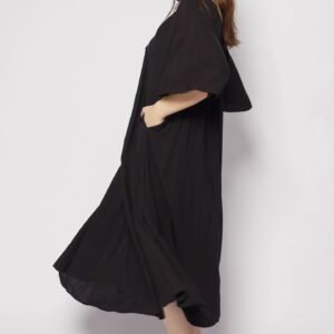 Emerson Flare Dress in Black - Image 6