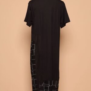 PO - Everly Squares Dress in Black - Image 4