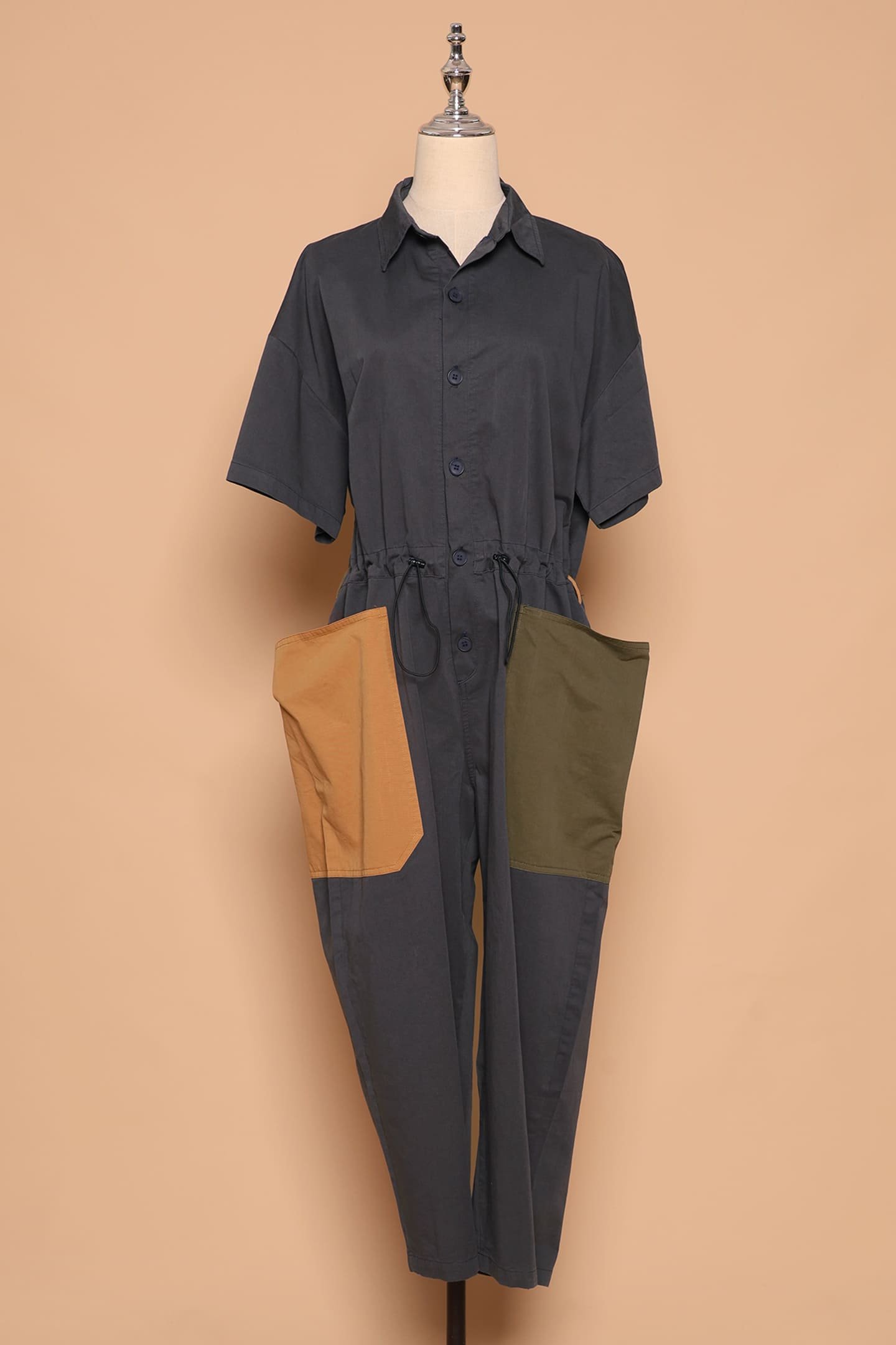 PO - Fernando Colourblock Jumpsuit in Blue - Image 1