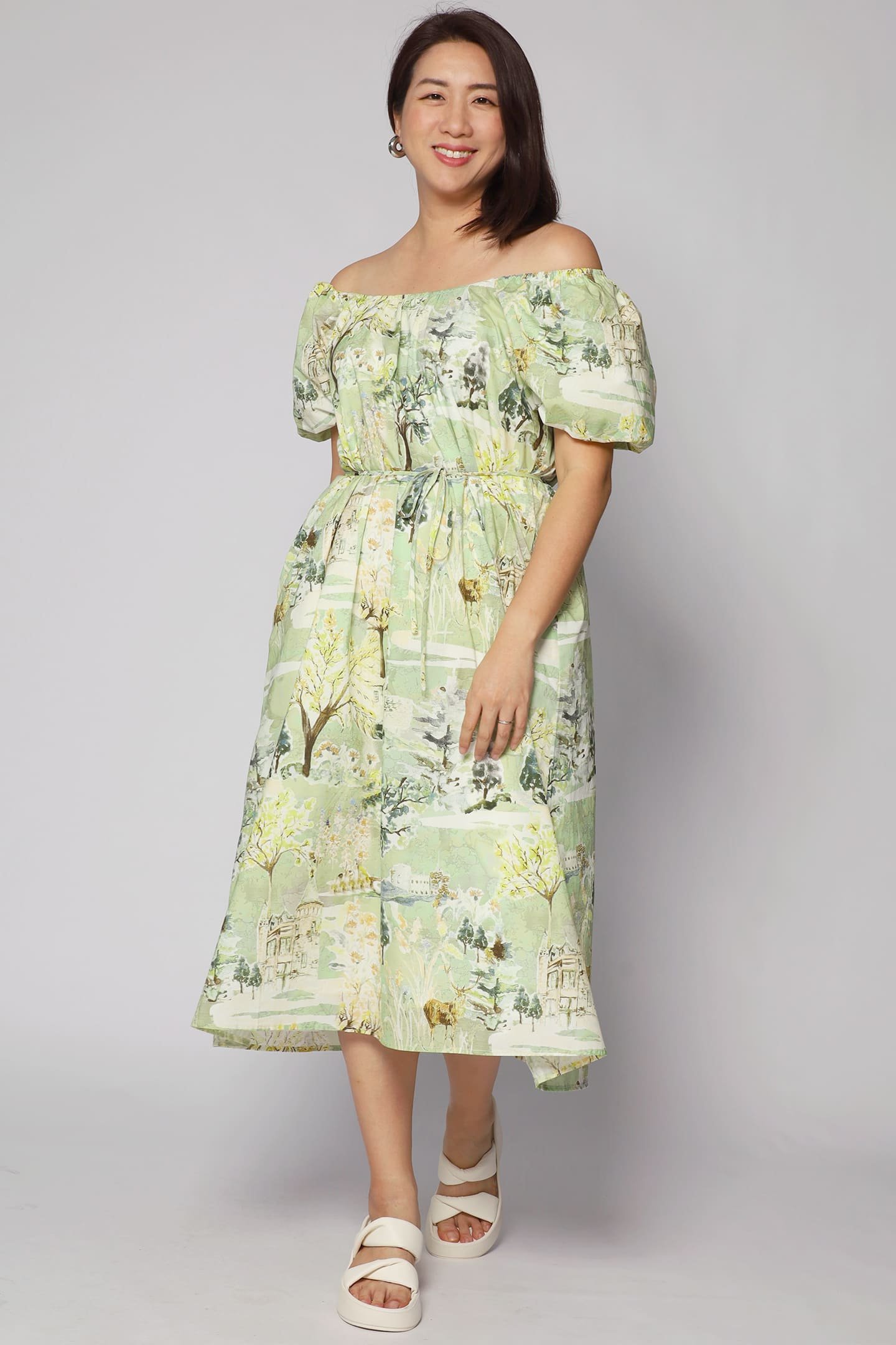 PO - Frankie Dress in Green Scenery - Image 1
