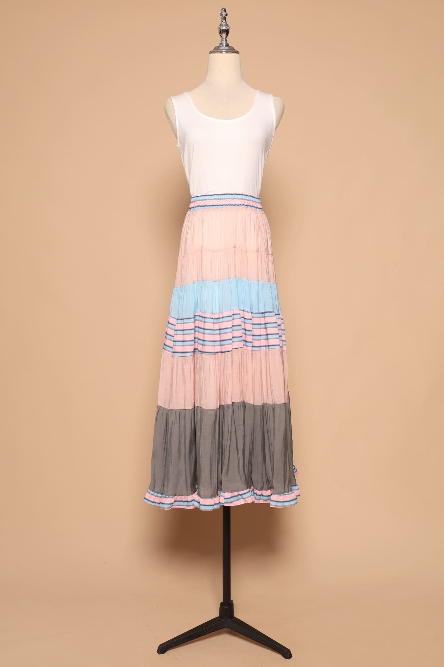 PO - Gabbie Colourblock Skirt in Blue - Image 1