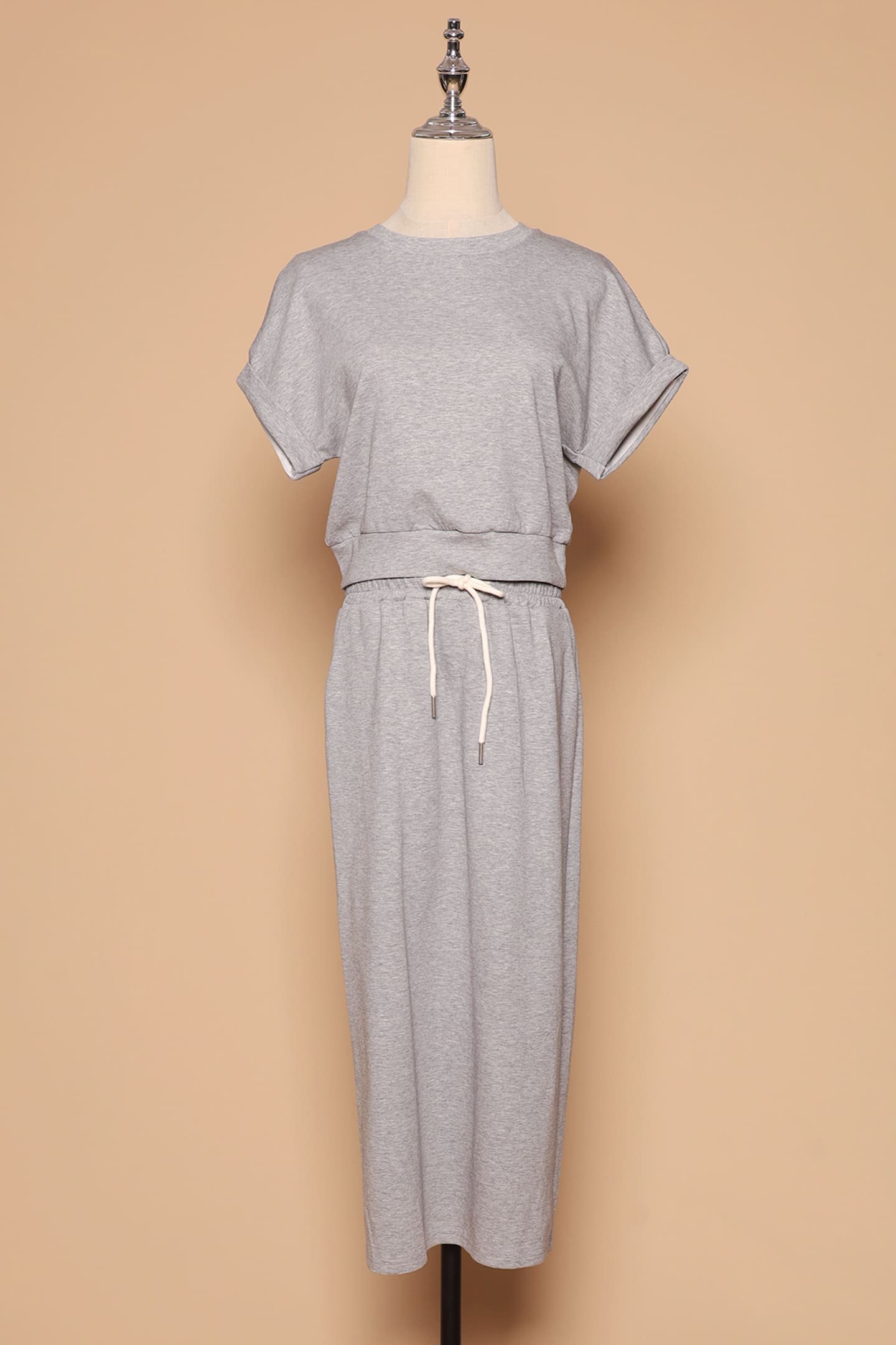 PO - Gel 2 in 1 Top and Skirt Set in Grey - Image 1