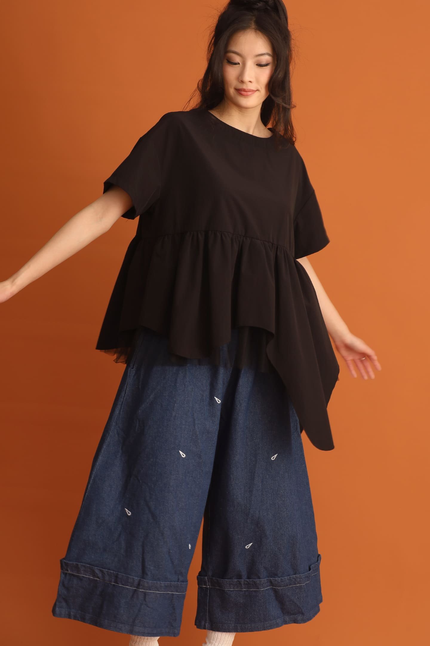 CHOSEN - Haelin Asymmetrical Top in Black - Image 1