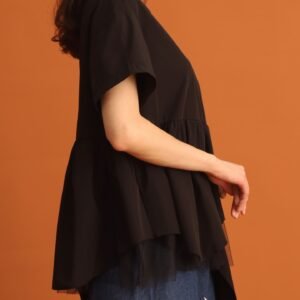 CHOSEN - Haelin Asymmetrical Top in Black - Image 2