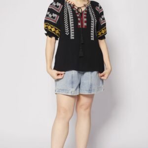 Hallie Boho Embroidered Top - Image 3