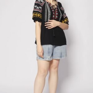 Hallie Boho Embroidered Top - Image 2