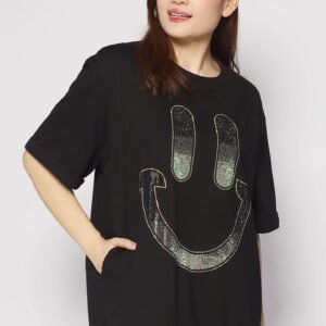 Happy Embellished Dress in Black - Image 3