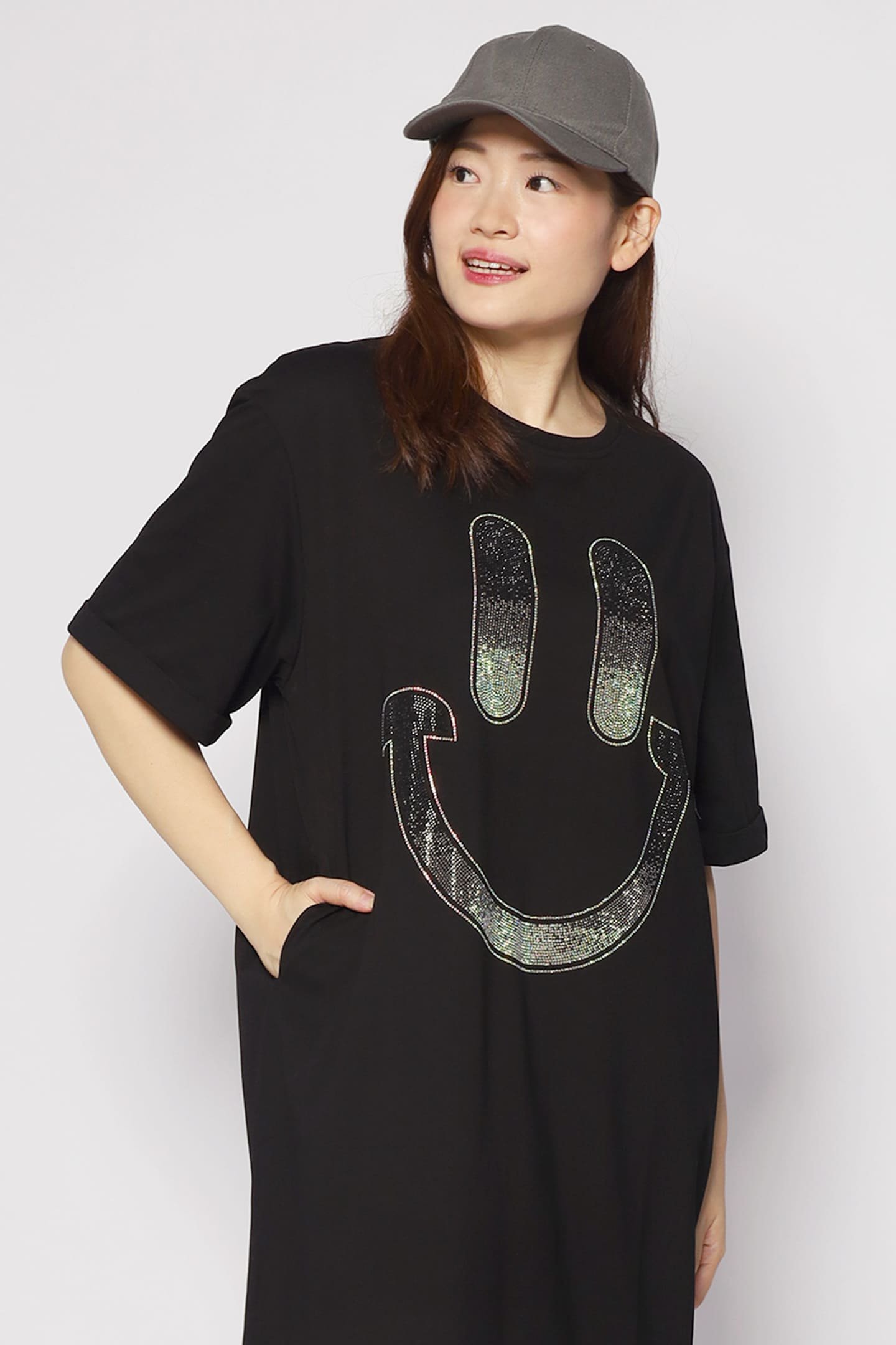 Happy Embellished Dress in Black - Image 3