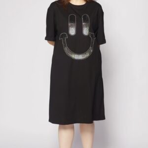 Happy Embellished Dress in Black - Image 2