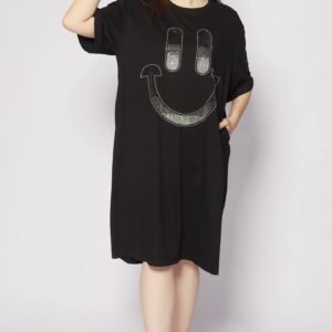 Happy Embellished Dress in Black - Image 1
