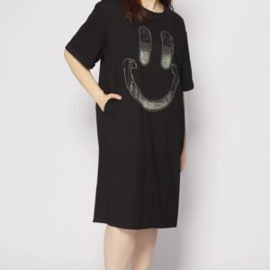 Happy Embellished Dress in Black - Image 4