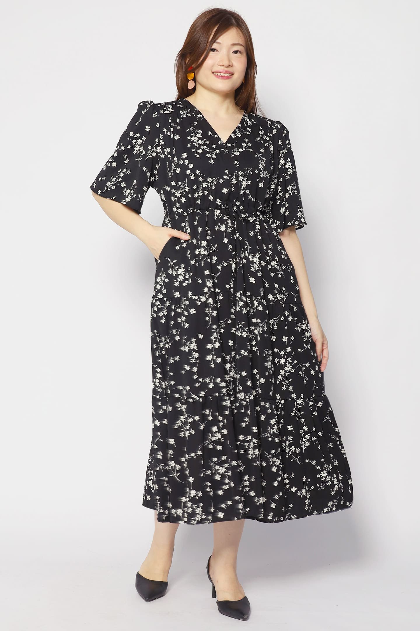 Joalin Dress in Blue Buds - Image 1