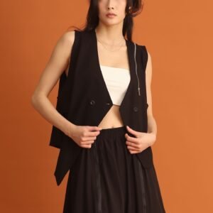 CHOSEN - Joo Zipper Vest in Black - Image 4